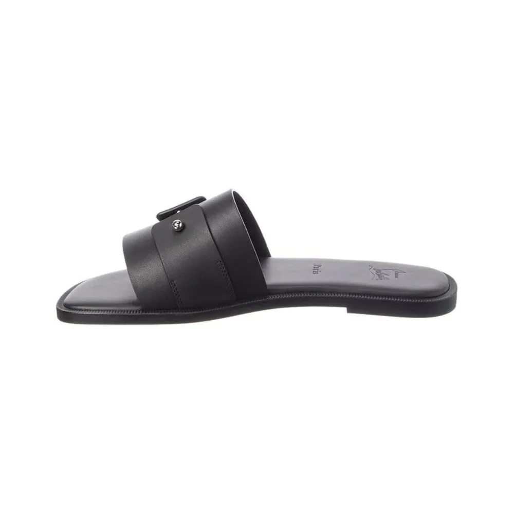 Christian Louboutin Chambelimuly Leather Sandal, Black - Picture 2 of 5